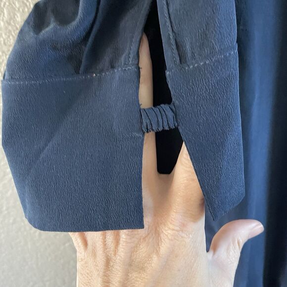 Kain Label Blouse Womens Large Blue Silk Button Tunic Minimalist Coastal Preppy - Picture 5 of 10